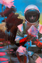 Another view of Day 0001, original painting by VYRD, acrylic on canvas, 2026