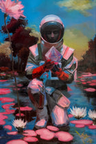 Day 0001, original painting by VYRD, acrylic on canvas, 2026
