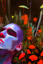 Another view of Day 0028, original painting by VYRD, acrylic on canvas, 2026