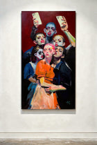 Followers: 2M, original painting, by VYRD, acrylic on canvas, 2026